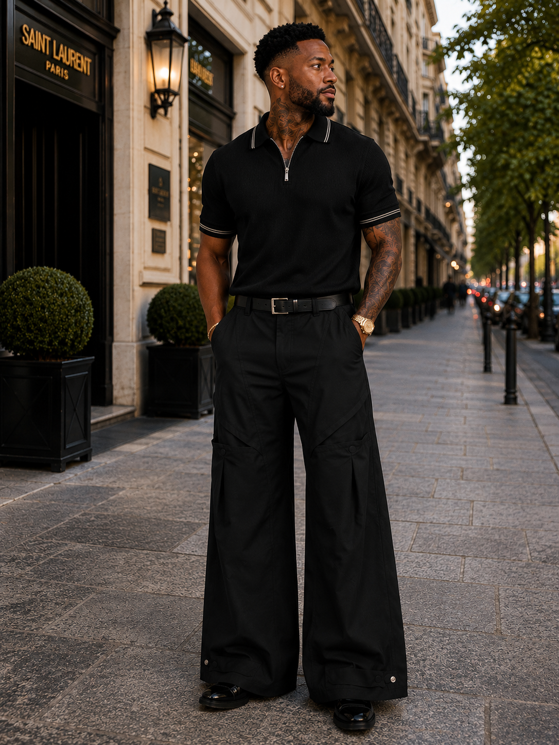 Wide-Leg Cargo Pant