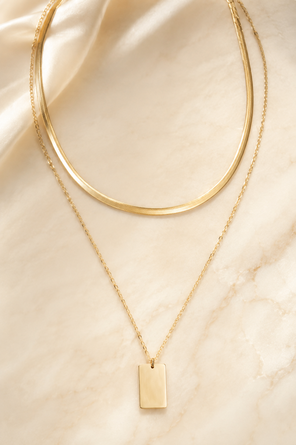 Layered Pearl & Chain Necklace