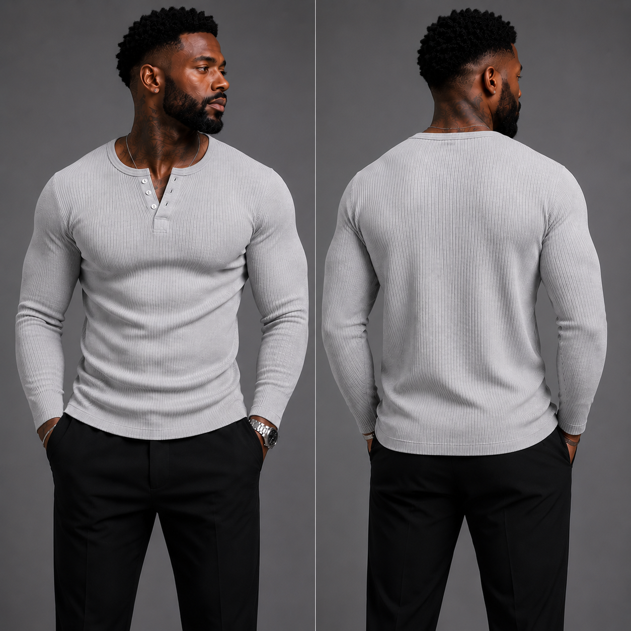Ribbed Henley