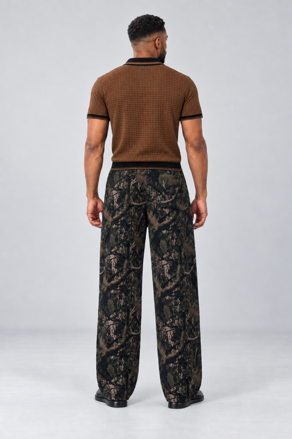 Camouflage Wide-Leg Pants