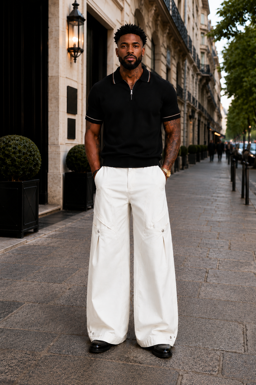 Wide-Leg Cargo Pant
