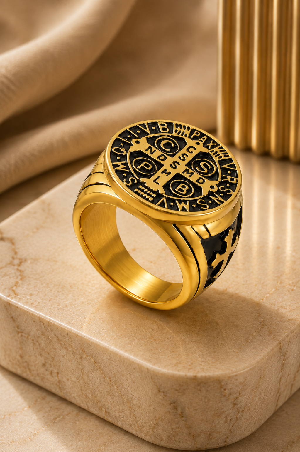 Saint Benedict Medallion Ring