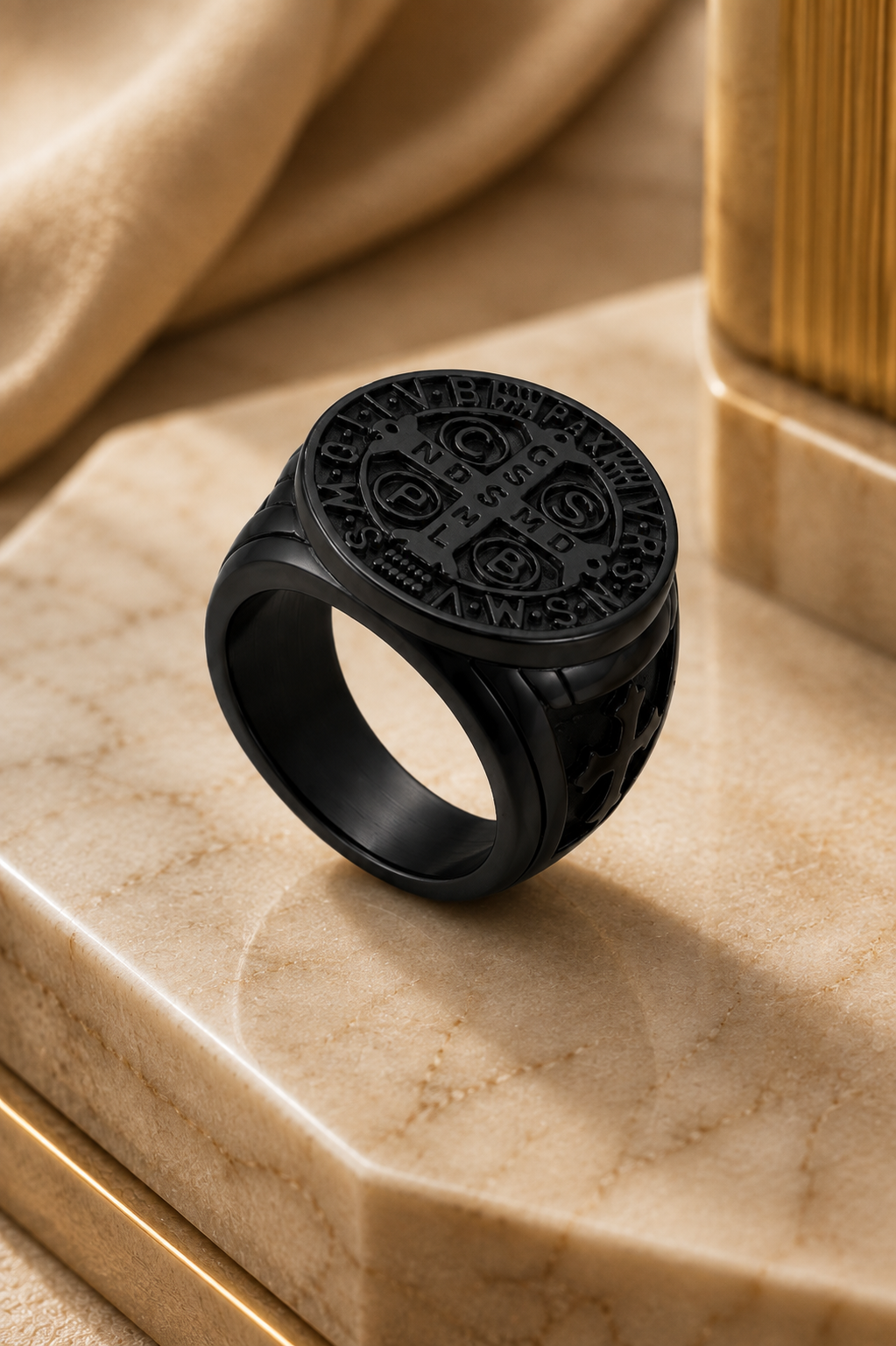 Saint Benedict Medallion Ring