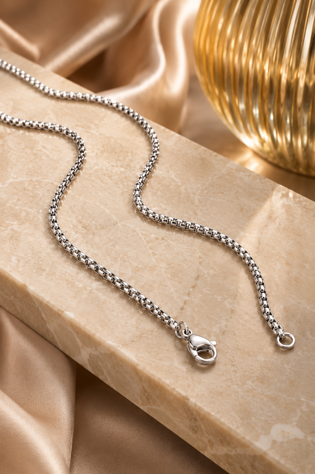 Square Rolo Chain Necklace