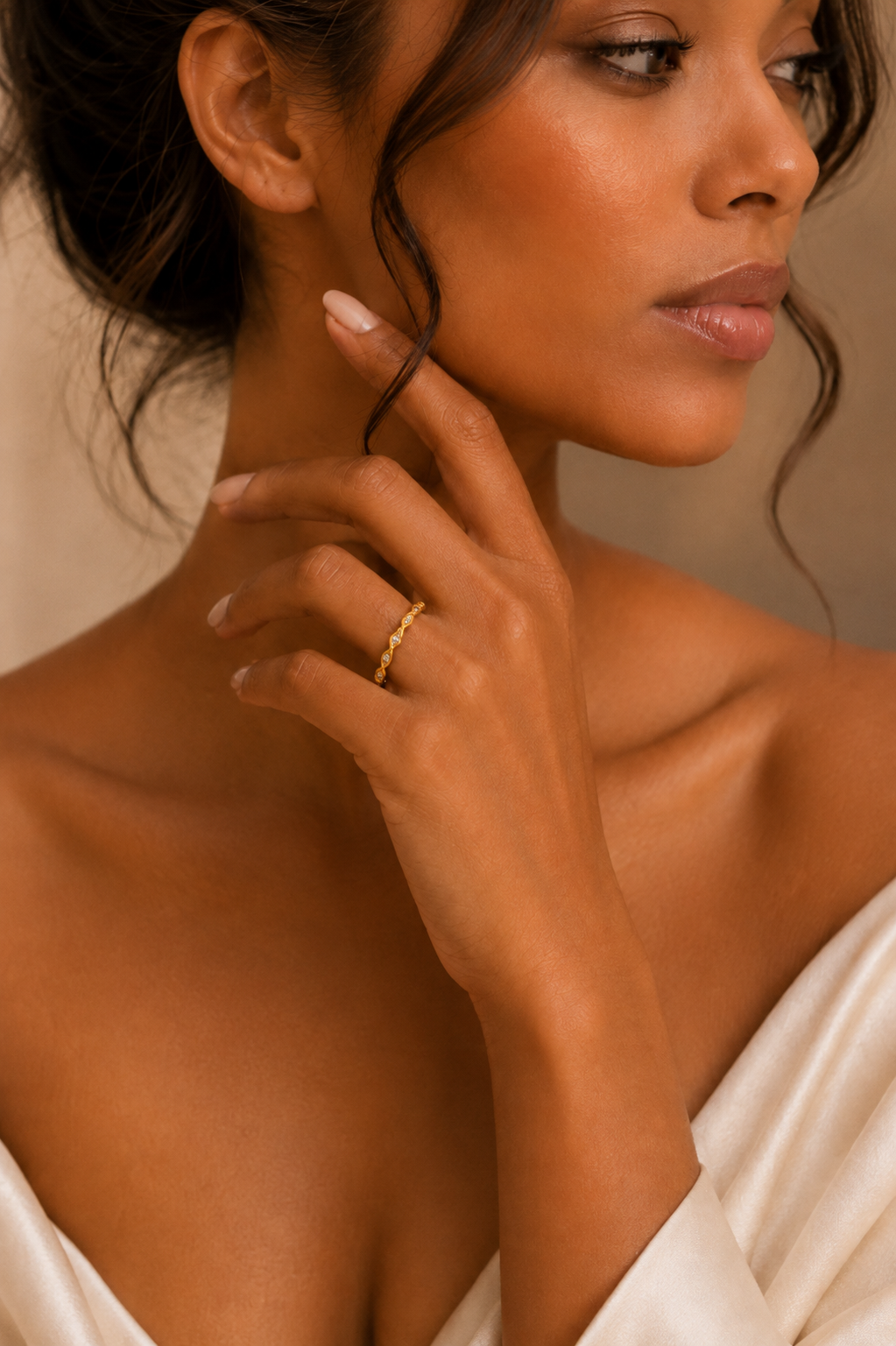 Zirconia Wave Ring