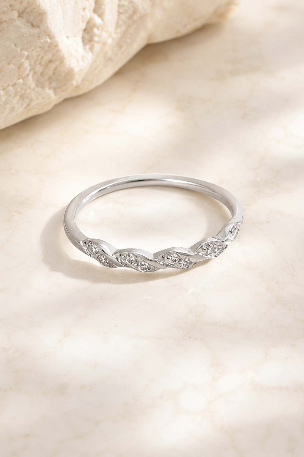 Zirconia Wave Ring