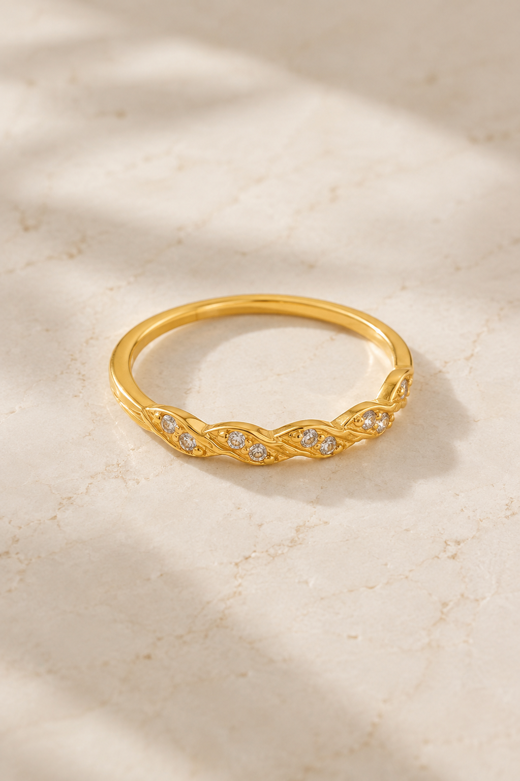 Zirconia Wave Ring