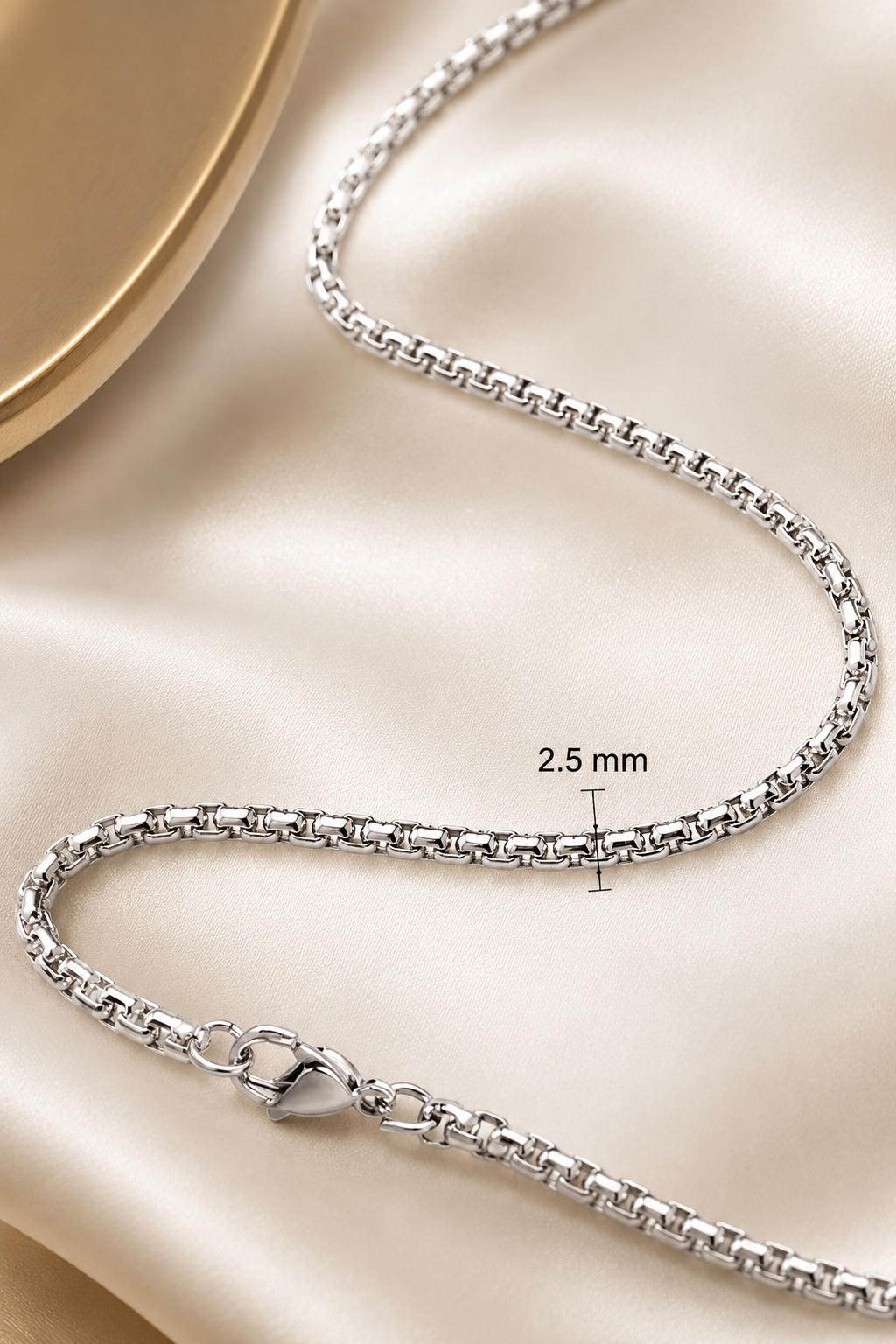 5-Piece Stainless Steel Box Chain Set