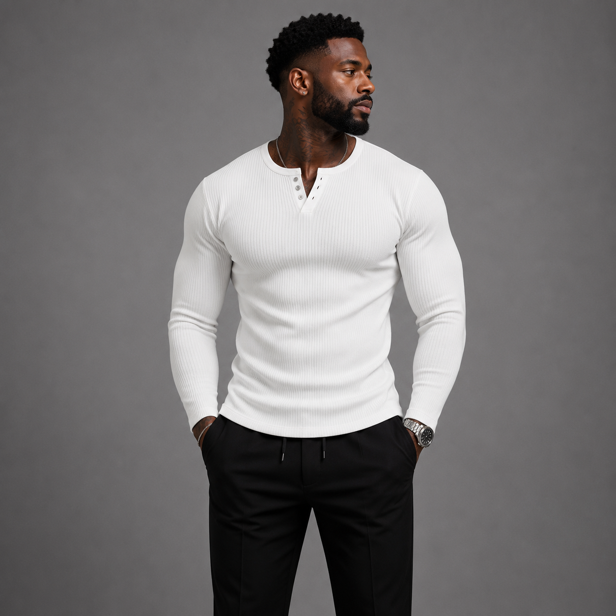 Ribbed Henley