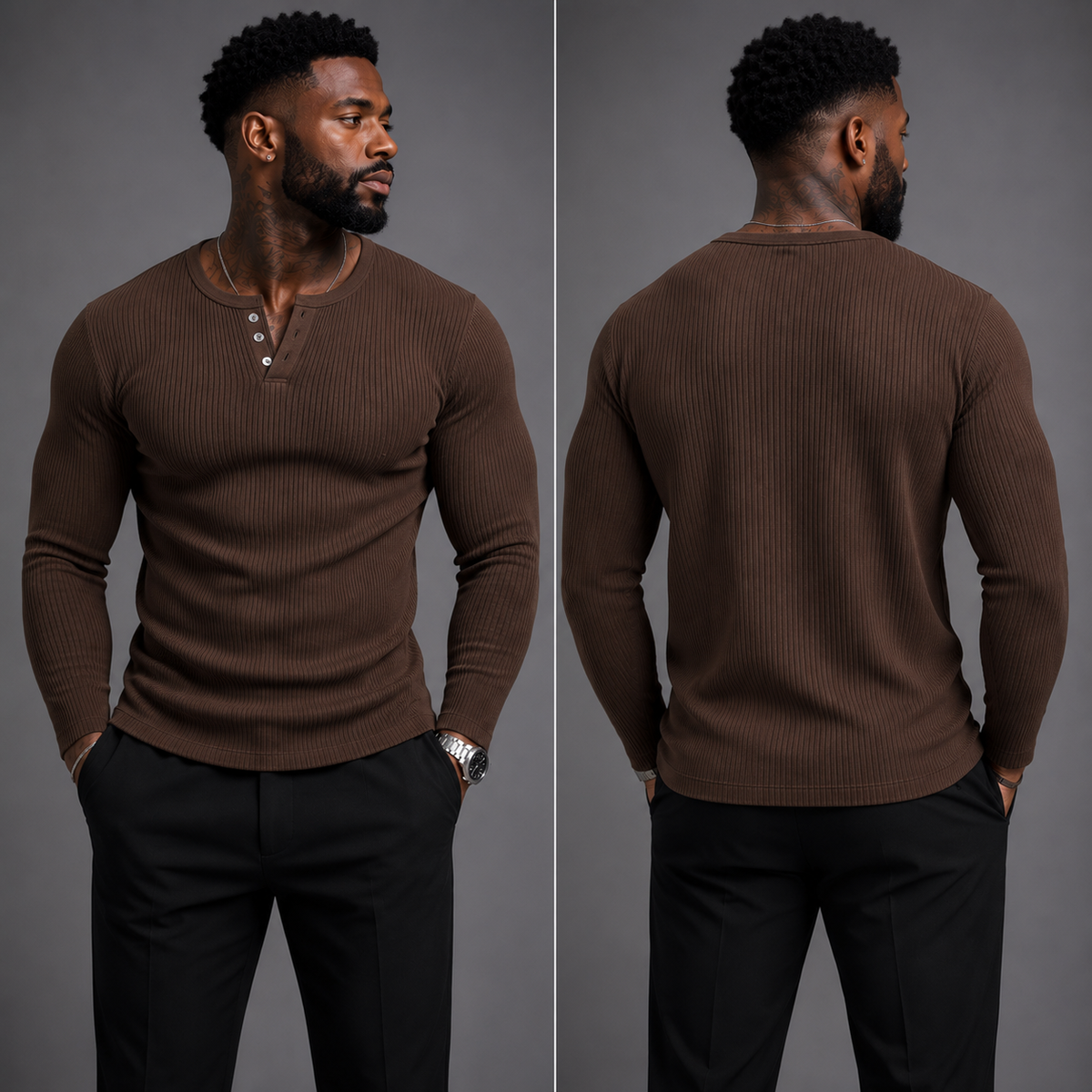 Ribbed Henley