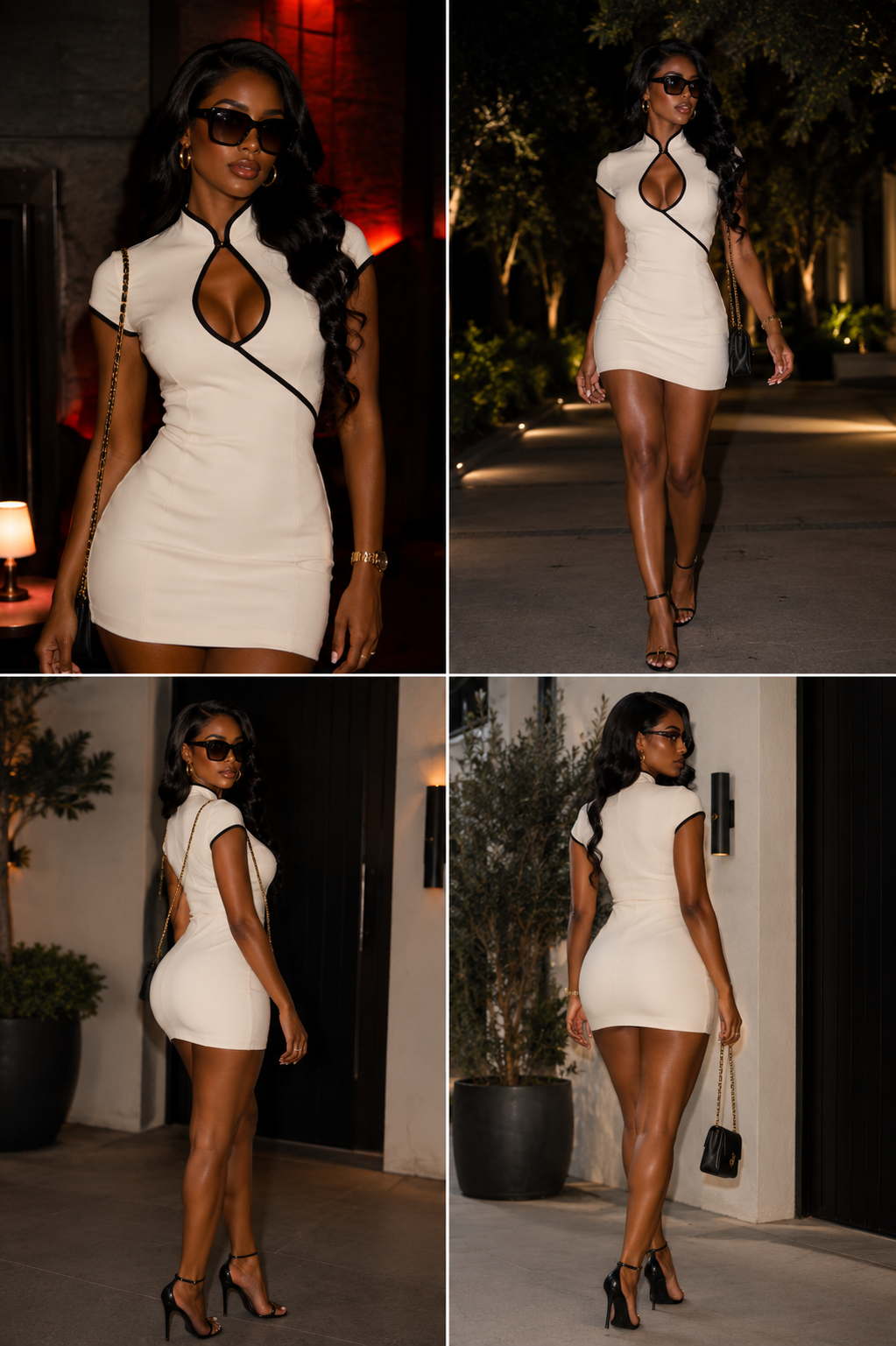 Sleeveless Hollow-Out Mini Dress