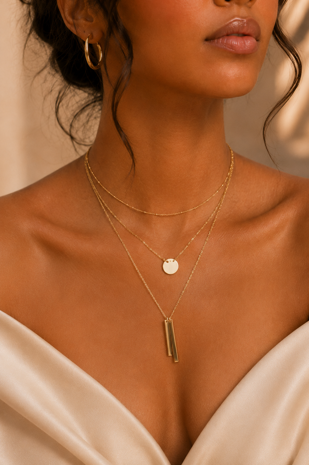 Layered Pearl & Chain Necklace