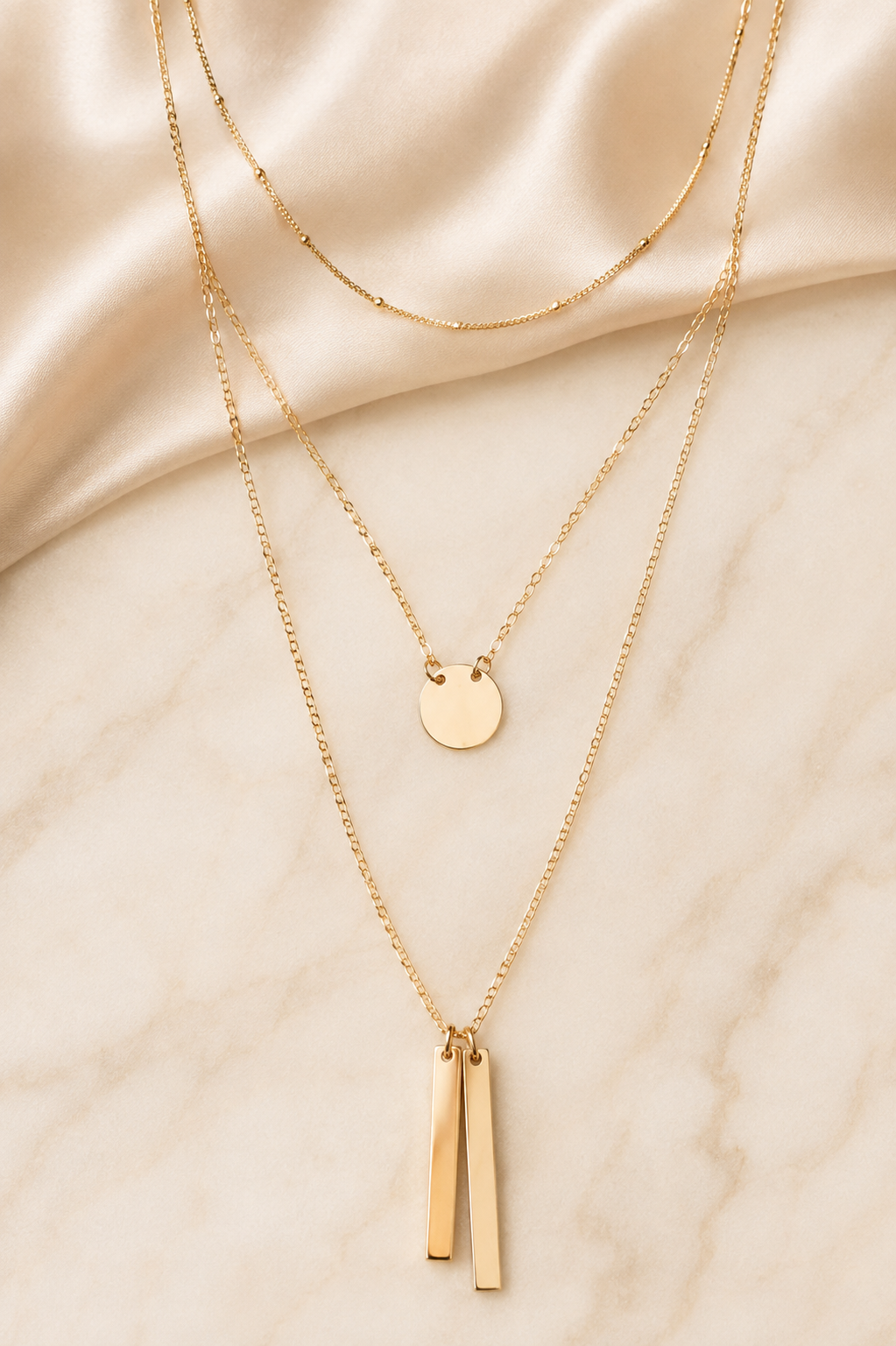 Layered Pearl & Chain Necklace