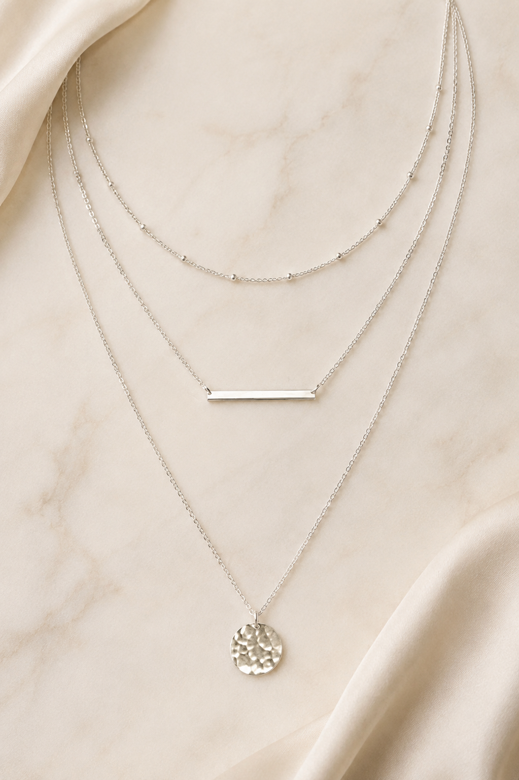 Layered Pearl & Chain Necklace