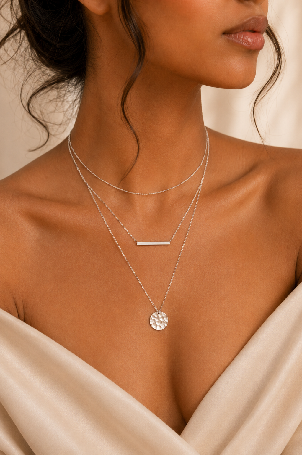 Layered Pearl & Chain Necklace