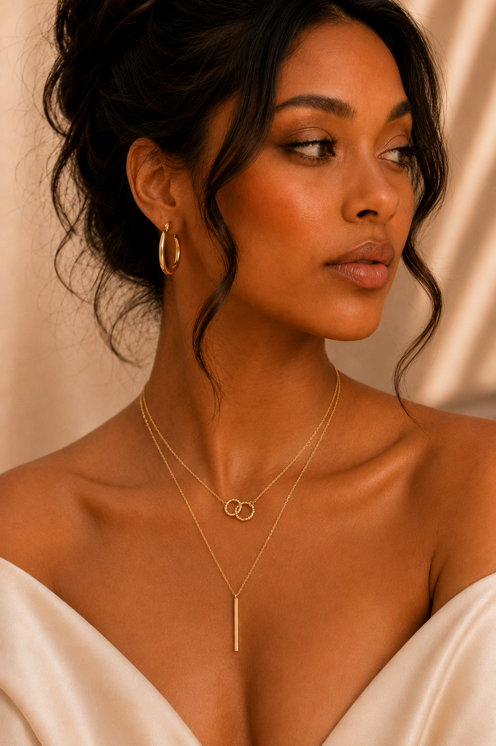 Layered Pearl & Chain Necklace