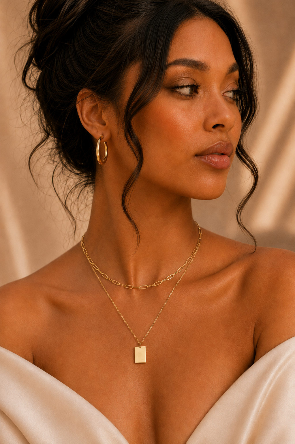 Layered Pearl & Chain Necklace