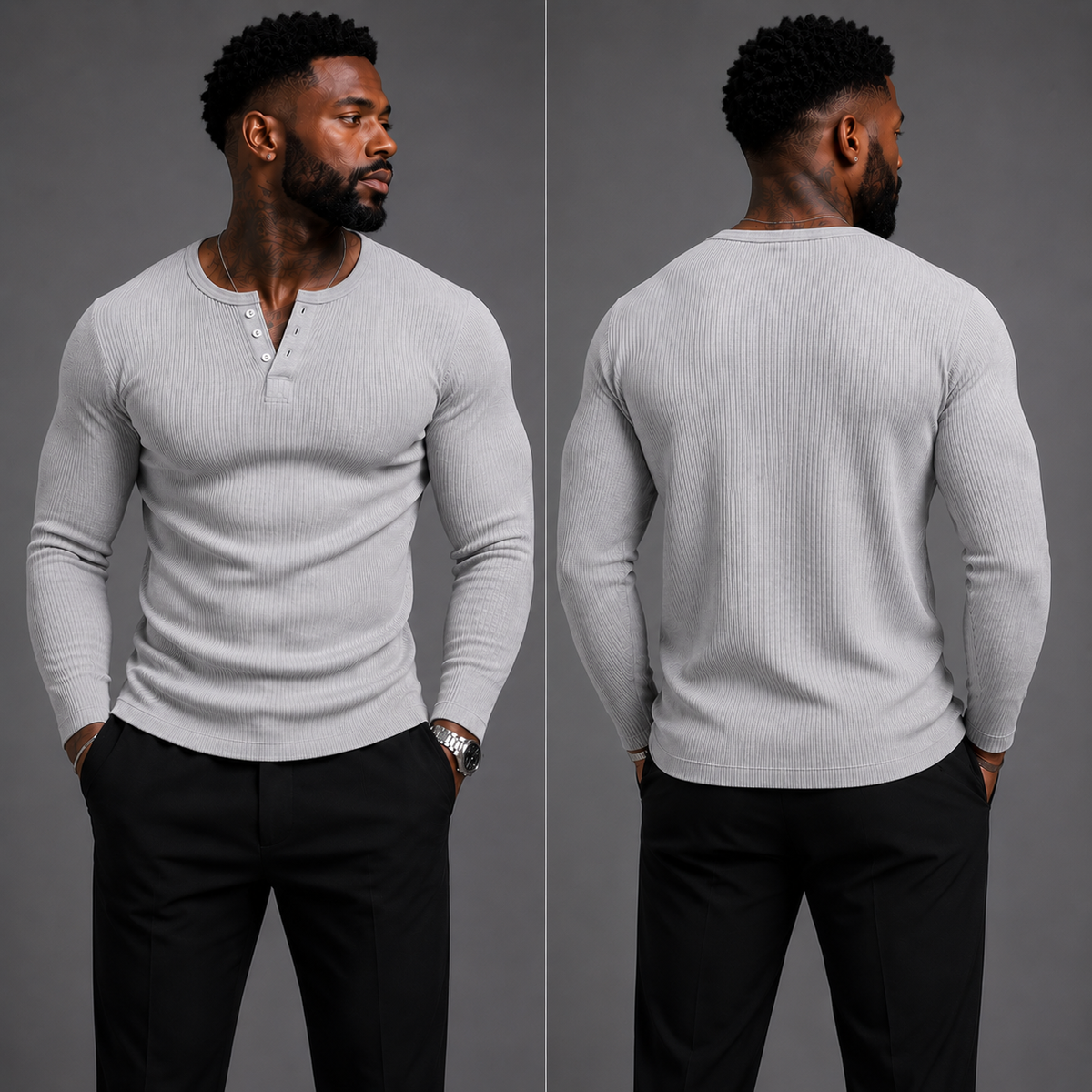 Ribbed Henley