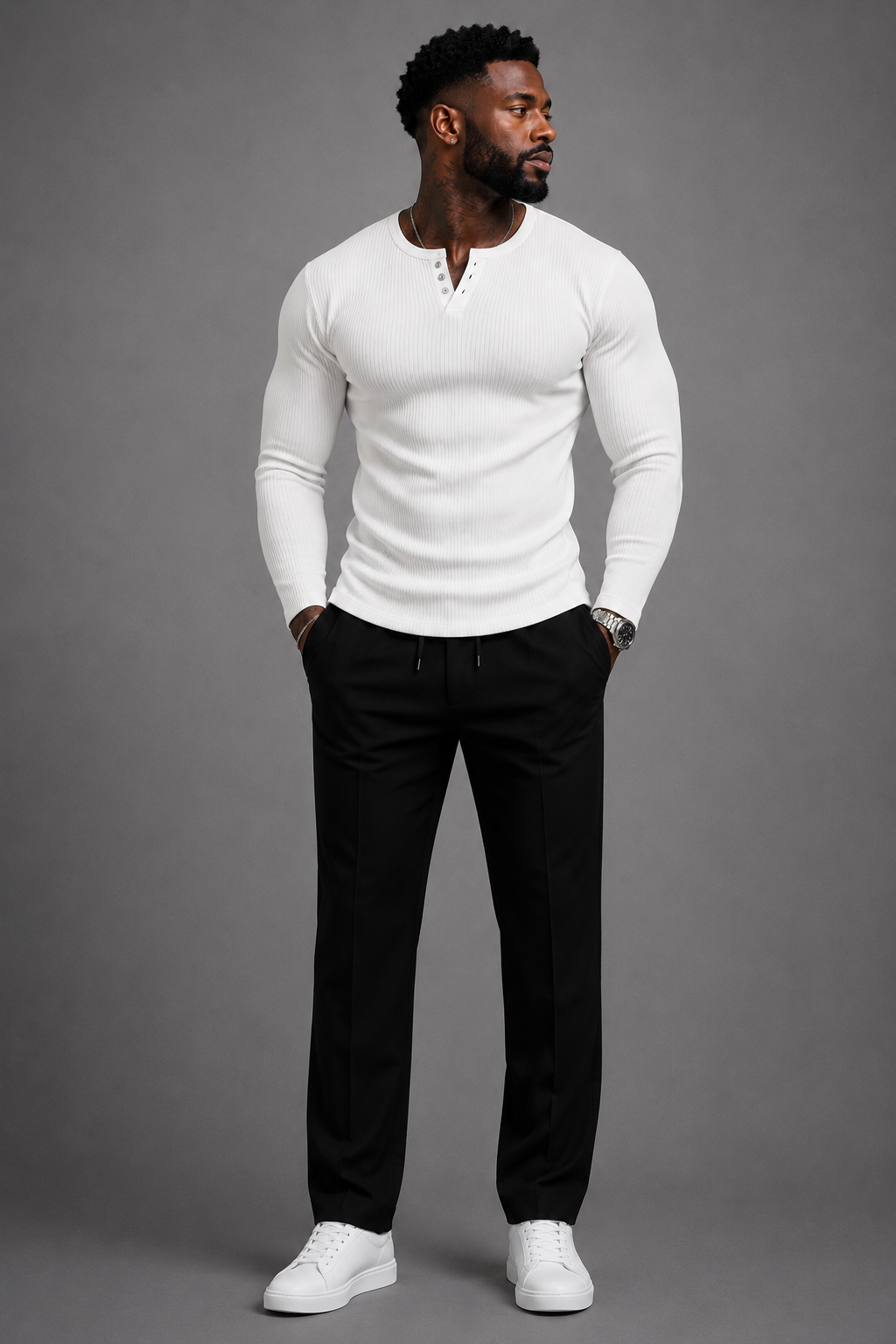 Ribbed Henley