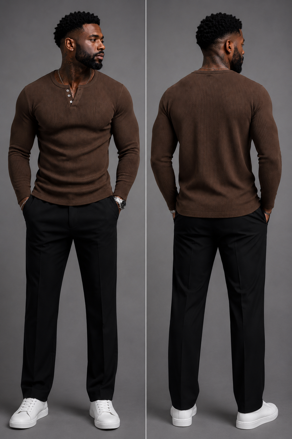 Ribbed Henley