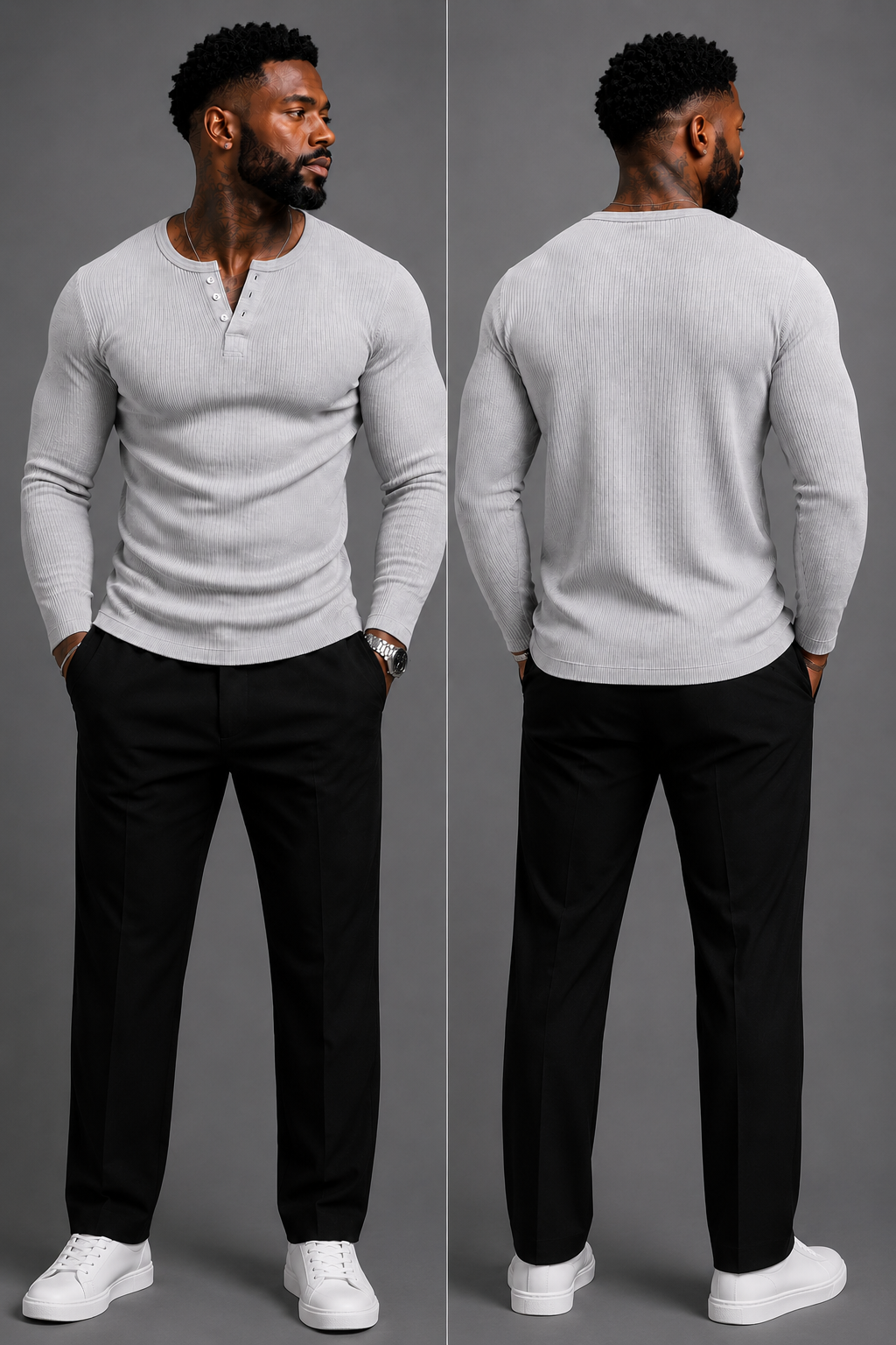 Ribbed Henley
