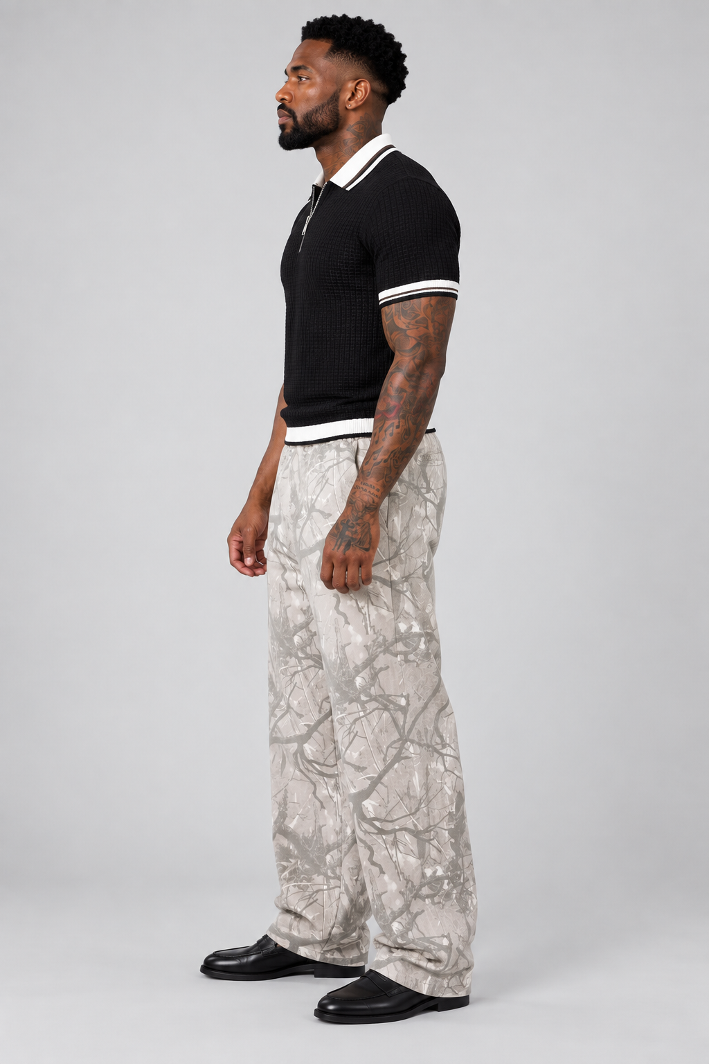Camouflage Wide-Leg Pants