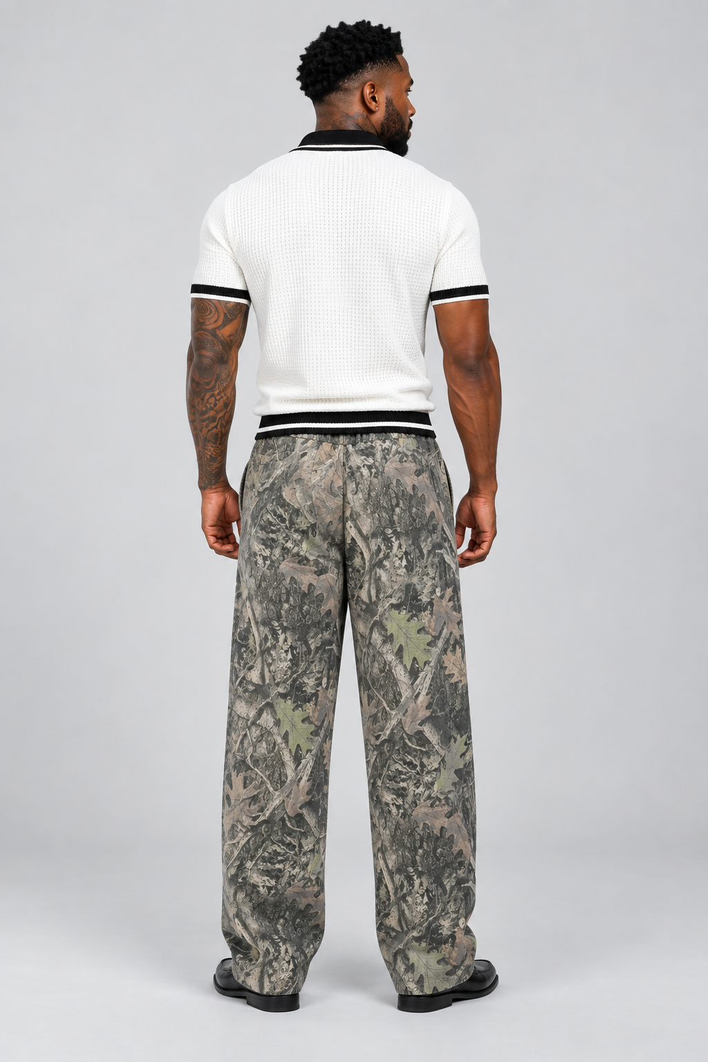 Camouflage Wide-Leg Pants