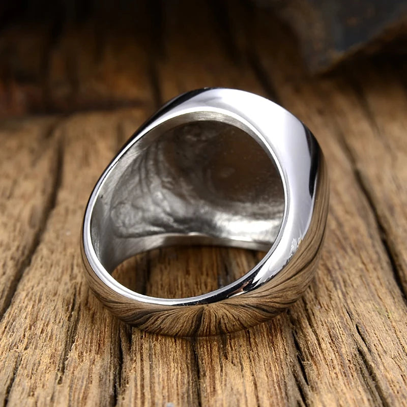 Classic Tree of Lift Signet Ring Gold/Silver Color Stainless Steel Biker Rings Men Viking Amulet Rings Nordic Jewelry Size 7-15