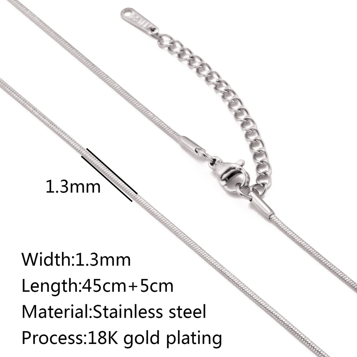 5pc 18K Gold Color PVD Plated Stainless Steel Cuba Cross O Ripple Twisted Chain Necklace Adjustable Chain DIY Necklace Wholesale