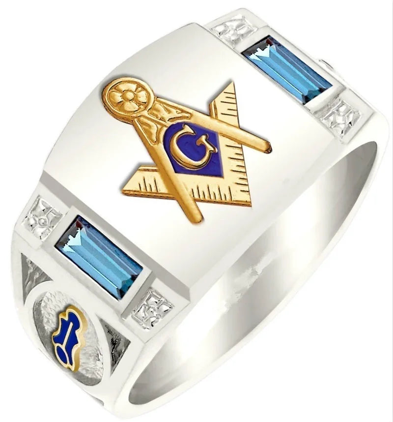 Vintage Freemasonry Rings for Men Stainless Steel Masonic Punk Jewelry Hiphop Mysticism Gift Charm Design Creative Accessories