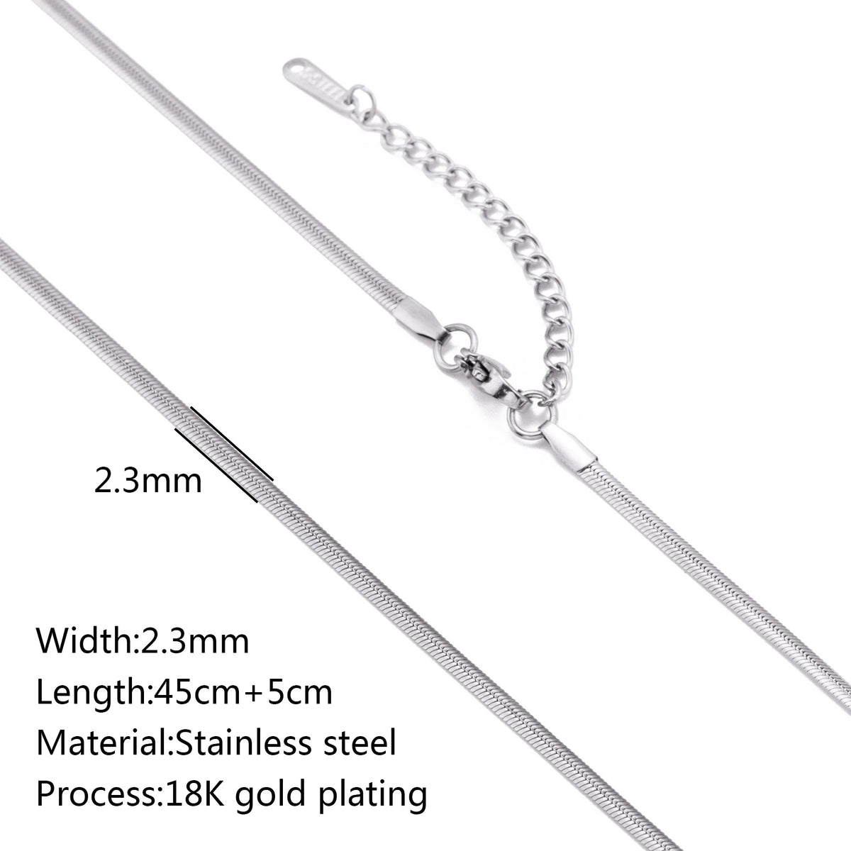 5pc 18K Gold Color PVD Plated Stainless Steel Cuba Cross O Ripple Twisted Chain Necklace Adjustable Chain DIY Necklace Wholesale